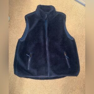 Betsey boutique women’s Navy Sherpa Fleece Vest